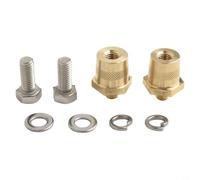 Lot de 2 têtes de pôle de batterie M8 filetage intérieur extérieur (M8) | Laiton massif, flux de courant élevé, résistant à la corrosion, pour pôles M6 et M8, design durable