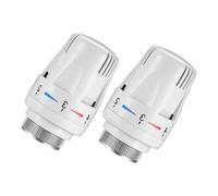 Lot de 2 têtes de radiateur thermostatiques - Contrôle automatique de la température - Système de chauffage pour la maison et le bureau