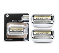 Lot de 2 têtes de rasoir de rechange 92S Series 9 compatibles avec les rasoirs Braun 9 Series | pour 9477cc, 9330s, 9465cc, 9460cc, 9419s, 9390cc, 9385cc-2
