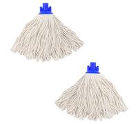 Lot de 2 têtes de Rechange à Visser en Coton Compatible avec Manche de Balai en Microfibre O-Cedar et n'importe Quel Manche à Filetage américain Standard (Filetage Acme 1,9 cm)
