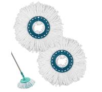 Lot de 2 têtes de rechange Clean Twist Disc Mop, Serpillère Microfibre | Compatible avec Leifheit Clean Twist Disc Mop Systèmes,Haute eau absorption saleté, parquet,carrelage,marbre,nettoyage sol