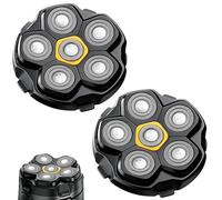Lot de 2 têtes de rechange magnétiques 6D compatibles avec le rasoir JoyKoi Solimpia DOAO Singphere AEXIRI pour homme chauve et rasage du visage