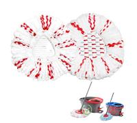 Lot de 2 têtes de rechange pour balai rotatif - 40 % de puissance de nettoyage en plus, recharge de serpillère compatible avec les serpillères pivotantes triangulaires Oceda en microfibre, nettoyage