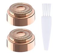 Lot de 2 têtes de rechange pour épilation faciale - Compatibles avec l'outil d'épilation du visage sans défaut Gen 2 Finishing Touch, têtes de rechange pour femme - Or rose