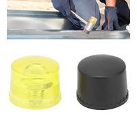 Lot de 2 Têtes de Rechange pour Marteau en Caoutchouc, Embouts de Rechange pour Marteau à Tête de Frappe, Ensemble D'accessoires pour Maillet Jaune Noir(Φ25mm)
