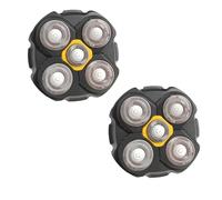 Lot de 2 têtes de rechange pour rasoir électrique Microtouch Titanium - Rasoirs de tête pour homme chauve - Tête de rasage de précision hypoallergénique humide et sèche