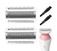 Lot de 2 têtes de rechange pour tondeuse BRL130 BRL140 BRL175 RL146 BG2000 - Tête de rechange en acier inoxydable - Lames de rechange pour rasoir électrique humide et sec (blanc)