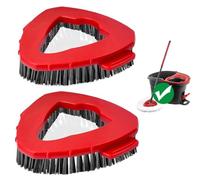 Lot de 2 têtes de Rechange rotatives pour Turbo EasyWring - Brosse de Nettoyage pour lavabo, carrelage, Salle de Bain