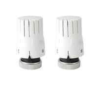 Lot de 2 têtes de valve thermostatiques pour radiateur M30 x 1,5 avec raccord fileté et contrôle de la température réglable y compris anti-gel