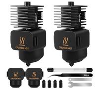 Lot de 2 têtes d'impression Hotend A1 Mini/A1 Hotend Pour extrudeuse à haute température - Buse en acier trempé de 0,4mm - Avec cache en silicone, aiguille de nettoyage, pince à épiler, etc pour Bambu