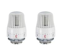 Lot de 2 têtes thermostatiques, tête de rechange pour vanne de radiateur M30 x 1,5, vanne de radiateur thermostatique