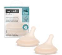 Suavinex Tétines pour biberon anti-colique Zerø.Zerø Débit Rapide L Light Lot de 2