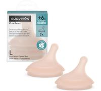 Suavinex Tétines pour biberon Zerø.Zerø anti-colique Débit Rapide L Medium 2 tétines