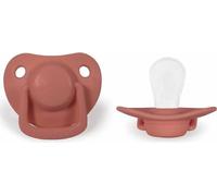 Lot de 2 sucettes anatomique en silicone 0-6m - Coral - Filibabba