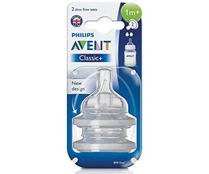 Lot de 2 tétines Classic 1 mois + / 2 trous - Philips Avent