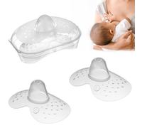 Lot de 2 tétines d'allaitement pour maman et étui, taille L, tétines d'allaitement Mam, taille L, pour un contact maximal avec la peau entre la mère et l'enfant
