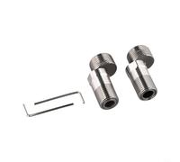 Lot de 2 tétines excentriques extensibles en acier inoxydable pour joint d'angle rotatif à 360° - Raccord de conversion coudé incurvé pour douche de pied pour thermostat