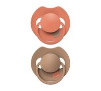 Lot de 2 tétines LOVI Prime dynamiques en silicone - Capsule de stérilisation - Protège le réflexe de succion - Hypoallergénique - Sans BPA (Granola/Orange, 6-18)