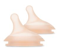 Suavinex Tétine pour biberon Zero Zero – Anti-colique – Silicone – Débit M (+3 mois) – 2 pièces