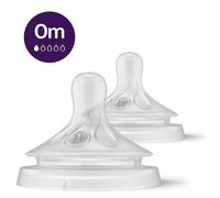 Lot De 2 Tétines Natural 3.0 0 Mois Débit Nouveau Nés - Philips Avent