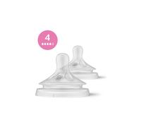 Philips AVENT Natural à Réponse Naturelle SCY964/02 Lot de 2 tétines débit 4 - Rapide