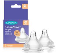 Lot de 2 tétines Natural Wave® spécial allaitement débit très lent