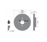 Lot de 2 Textar Disque de frein 92176005 pour Ford Fiesta, K III, 1523795