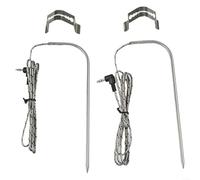 Lot de 2 thermomètres à viande PT1000 pour barbecue à granulés de bois Traeger - Étanche - Sonde numérique de haute précision pour barbecue et rôtir - Pièce de rechange gris