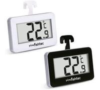 FISHTEC - Lot de 2 Thermomètres Digitaux pour Frigo et Congélateur - Écran LCD Grand Affichage - Lecture °C et °F - Fixation Magnétique, Support ou Crochet