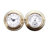 Lot de 2 thermomètres, hygromètres, baromètres, horloges, kit complet, station météo