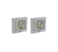 Otio - Lot de 2 thermomètres hygromètres Blanc - écran LCD Blanc