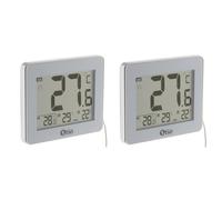 Lot de 2 thermomètres intérieur extérieur filaires blanc - Otio