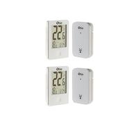 Otio - Lot de 2 thermomètres intérieur extérieur sans fil - Blanc Blanc