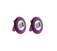 - Lot de 2 thermomètres intérieurs LCD - Violet