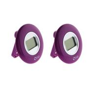 Otio - Lot de 2 thermomètres intérieurs LCD - Violet