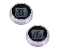 Lot de 2 Thermomètres Numériques Moto Universel Étanche Guidon Thermomètre Rond Coller Petit Voiture