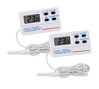 Lot de 2 thermomètres numériques pour réfrigérateur congélateur avec alarme de température et fonction max min et câble de 1,2 m