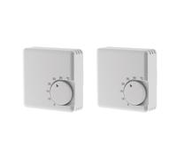- Lot de 2 thermostats mécaniques 5°C à 30°C - Blanc