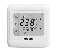 Lot de 2 thermostats numériques, contrôleurs de température, écran tactile LCD, système de chauffage par le sol, programmable avec minuterie de 7 jours, 16 A 3600 W