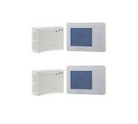- Lot de 2 thermostats programmables sans fil - Blanc