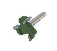 Lot de 2 tiges de 6,35 mm pour spoilboard CNC, outils de travail du bois à pointe en carbure pour panneaux de particules MDF, contreplaqué, design à 3 ailes (vert)
