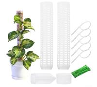 Lot de 2 tiges de mousse empilables avec attaches pour plantes incluses | Design pliable, forme ou cœur, soutient les vignes lourdes, idéal pour l'entraînement créatif