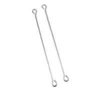 Lot de 2 tiges de piston pour pompe à poignée, pièce de rechange en acier galvanisé de 36,5 cm, compatible avec les pompes à fleurs et régulières