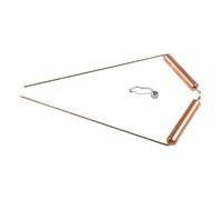 Lot de 2 tiges de plongée en cuivre pour détection d'eau en métal, 13,4 x 3,9 pouces, outils de radiesthésie avec pendule - Compatible avec géobiologie et chasse au trésor