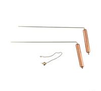 Lot de 2 tiges de radiesthésie en cuivre pour détection d'eau, d'or et de métaux - Outils de divination or rose ou or pour géobiologie, chasse au trésor et divination au pendule (A)
