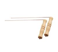 Lot de 2 tiges de radiesthésie en cuivre pour divination et recherche d'eau, sondes en cuivre pur à 99,9 % avec poignées en bois de bouleau, utilisation paranormale et géomancie