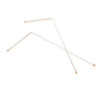 Lot de 2 tiges de sonde en cuivre pour découverte d'eau et de trésor, 99 % de cuivre, taille compacte pour un transport facile