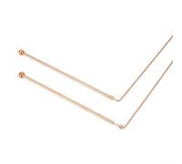 Lot de 2 tiges de sonde en cuivre, tige de sonde 99,9 %, tiges de radiesthésie en cuivre pour trouver des outils, détection d'eau, trésor