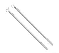 Lot de 2 tiges de store enroulable sans fil de 45,7 cm et 81,3 cm réglables avec crochets - Support de store à ressort