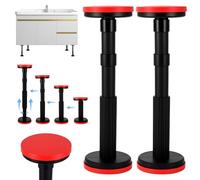 Lot de 2 tiges de support télescopiques de 18 à 44 cm, tige d'extension réglable rapide, système de support 3ème main, en nylon antidérapant haute dureté, universel, très résistant, 200 kg, support de